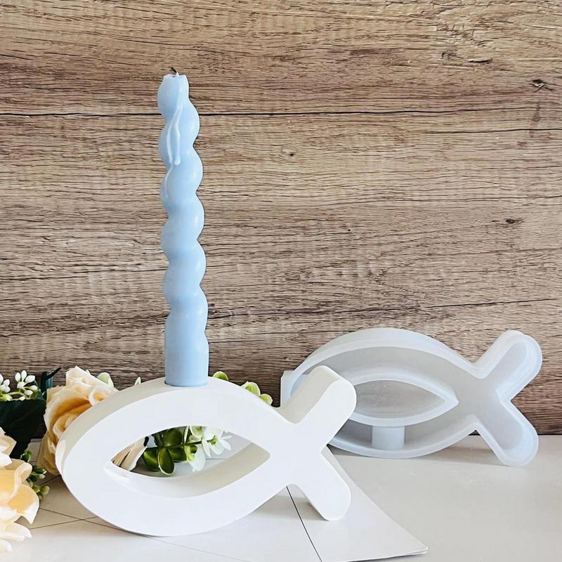 3D Fish Shape Hydroponic Candle Silicone Mold DIY Gypsum Candle Holder Vase Desktop Decoration Ornament