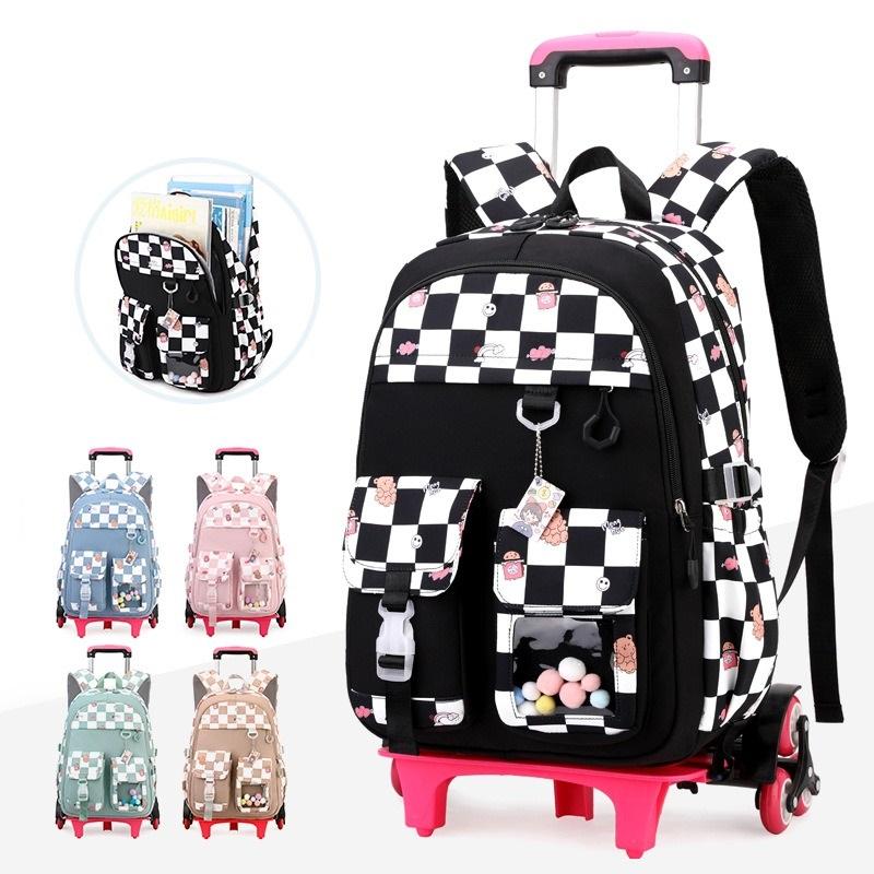 School Bag Roller Student Backpack 6 Wheels (31*16*46CM)ZRY5156
