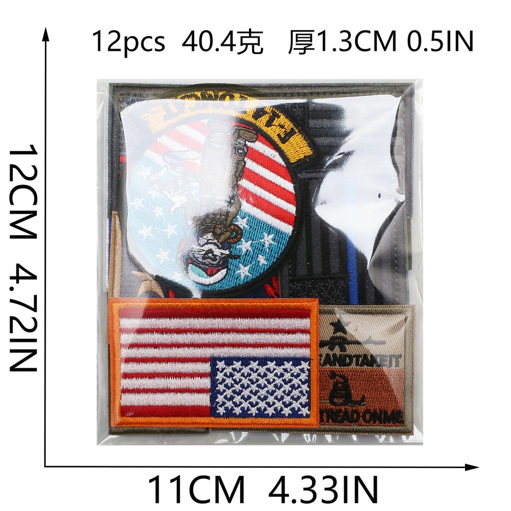 Pilot Embroidery Cloth Sticker Clothes Decorative Patch Sticker American Flag Embroidery Label Military Fan Morale Medal Embroidery Patch