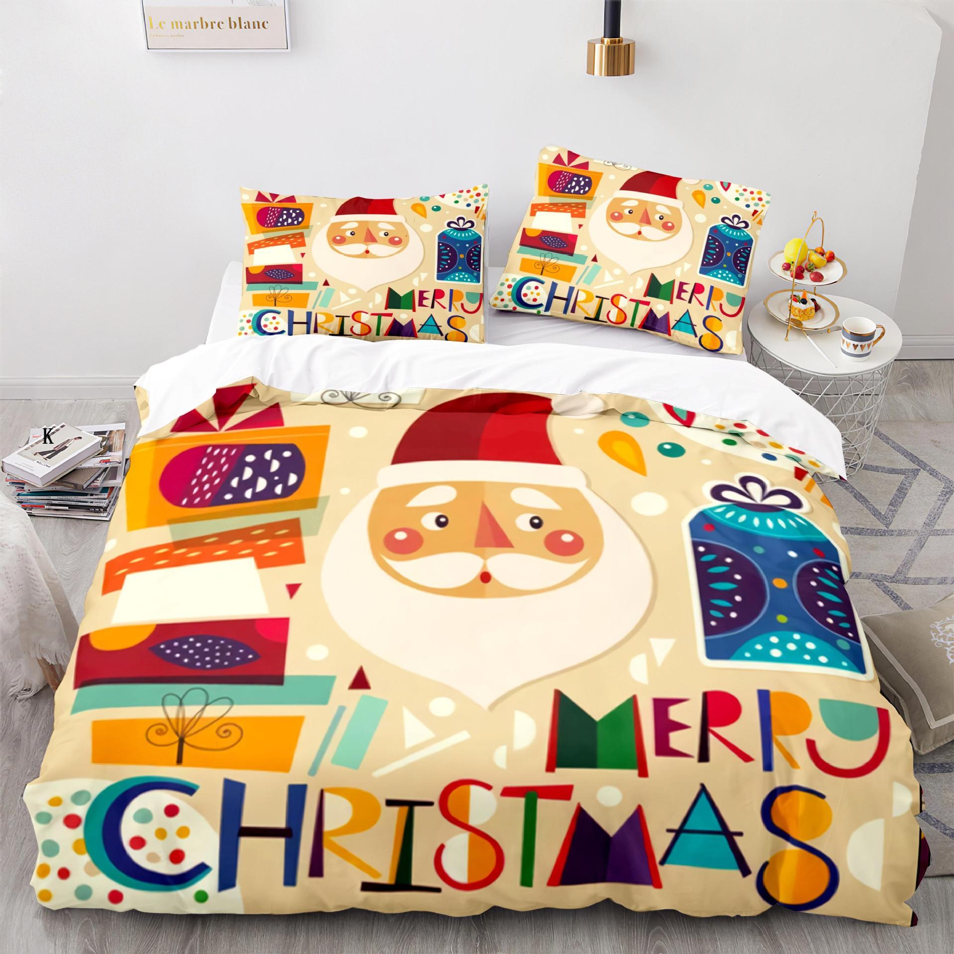 Рождественский комплект из 3-х предметов постельного белья EU Single