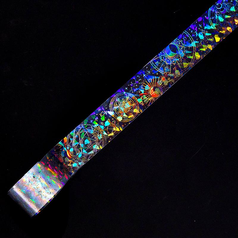 

3cm*2M Laser Reflective Transparent Stickers Cool Diy Decorative Labels Scrapbooking Collage Material Diary Stationery Tape
