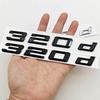 3D ABS Chrome Matte Black Car Styling Logo 320d Badge Rear Trunk Emblem Decal For BMW 3 Series 320d E34 E46 F31 Auto Accessories
