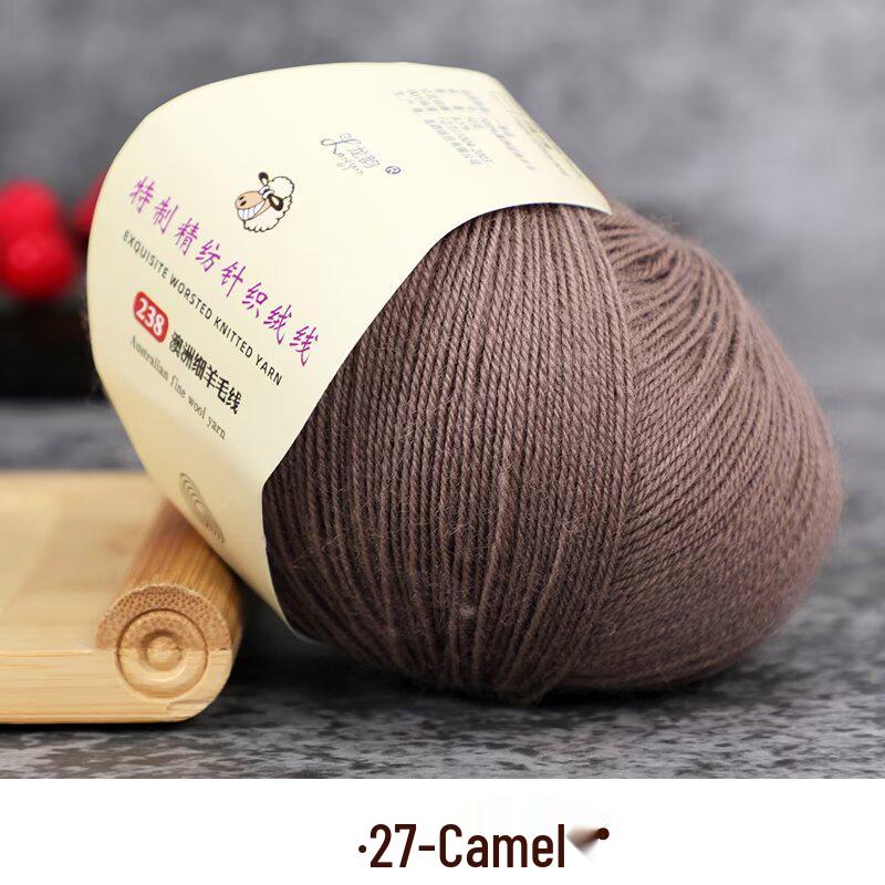 Fine Australian Wool Yarn for Hand-Knitted Sweaters, Hats, and Scarves