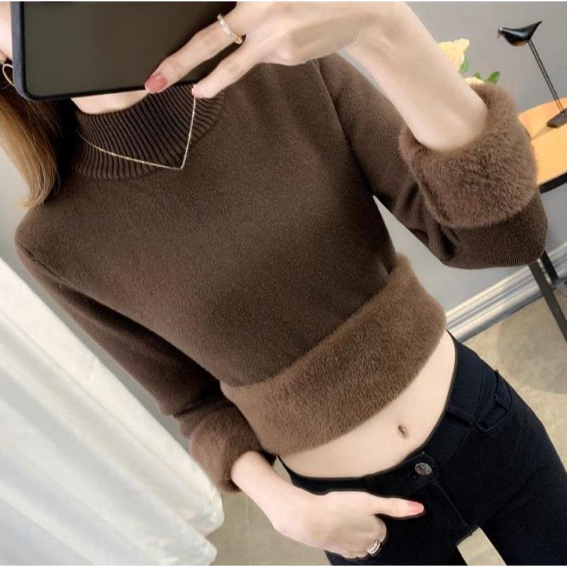 Женские осенне-зимние новые толстые теплые кашемировые пуловеры женские свитера — фото 4