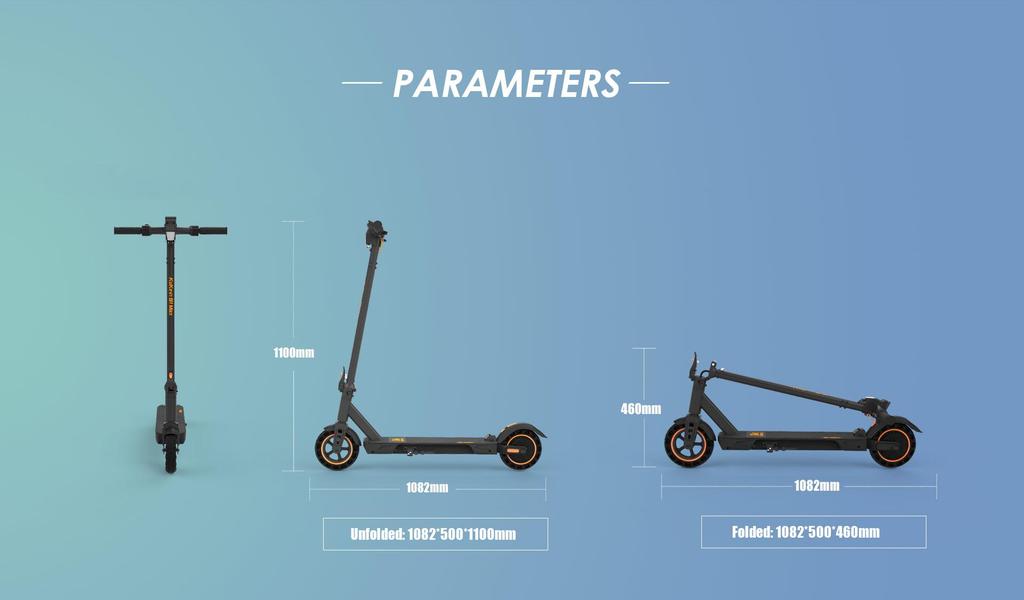 KuKirin S1Max 350W Foldable Electric Scooter 36V10.4Ah Battery 39KM Range 30km/h LED Display Portable E-Scooter