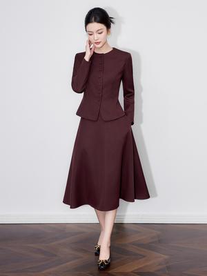 Light Luxury Elegant Two-Piece Set: Jacket + Half Skirt