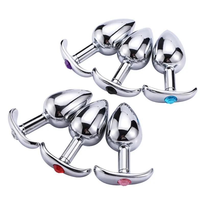 Metall Ankerbasis Outdoor Damen Analplug Paar Adule Spielzeug Edelstahl Mann Buttplug Trainer Erwachsener Sex Anal Masturbator