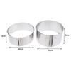 Stainless Steel 6-8Cm Adjustable Telescopic Mousse Ring Circle Mold Rustproof With Scale Round Cake Rings Reusable Baking Tool