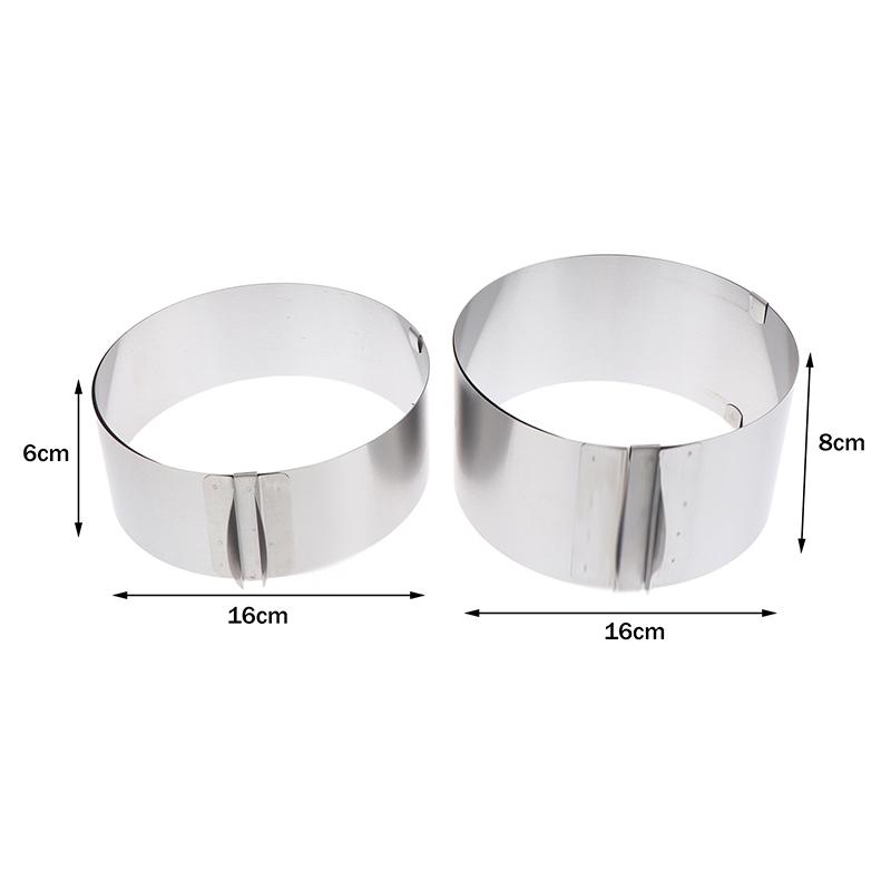 Stainless Steel 6-8Cm Adjustable Telescopic Mousse Ring Circle Mold Rustproof With Scale Round Cake Rings Reusable Baking Tool