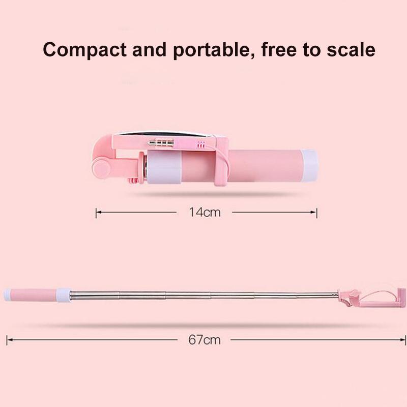 Universal Mini Selfie Stick With Button Wired Silicone Handle Monopod For iPhone 6/6S Android Samsung Huawei Xiaomi Sticks 7