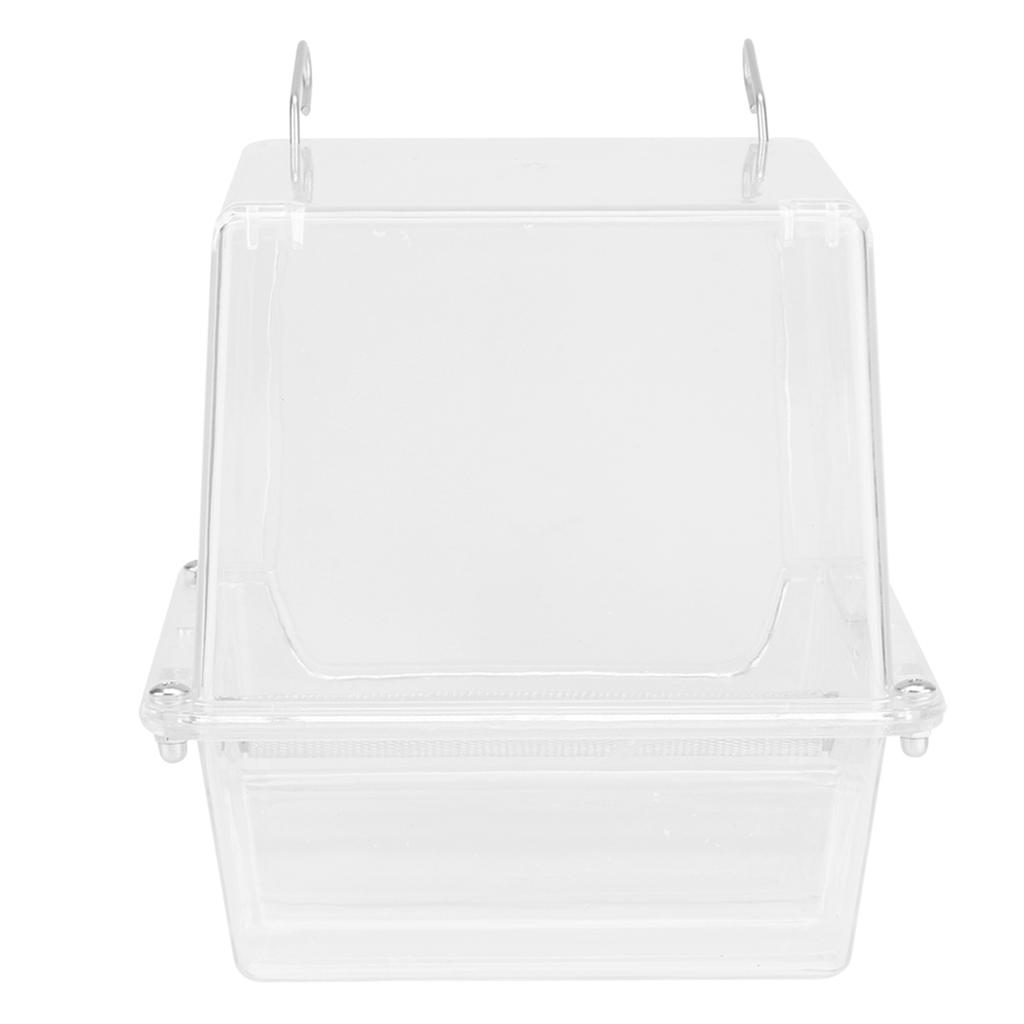 Transparent Plastic Bird Feeder Large Capacity Automatic Bird Feed Container for Parakeet
