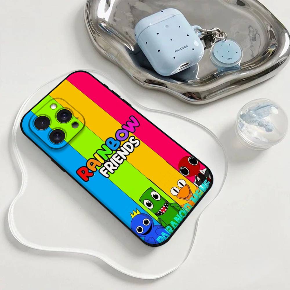Rainbow Friends Toy Cartoon Game Phone Case For Iphone 17 16 15 11 13 14 Pro Max X Xr Xs Max 12mini Black Shell Cover Case