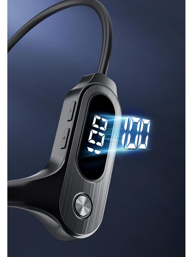 New Stereo Bluetooth 5.3 Bone Conduction Sports Earphones with Card Slot - Compatible with Android and Apple Devices.
