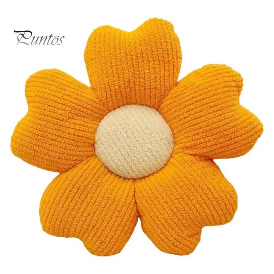 Подушка для отдыха, цветная, в форме цветка, эластичная, полностью наполняющая, плюшевая игрушка, диван, кровать, украшение для дивана, офисная подушка для сна, подушка для сиденья автомобиля 50*50cm жёлтый