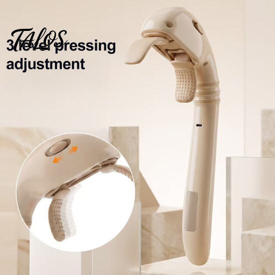 Lightweight Massager for Post Workout Recovery Neck Shoulder with Long Handle, Cordless Rechargeable Deep Kneading Shiatsu Tension Handheld