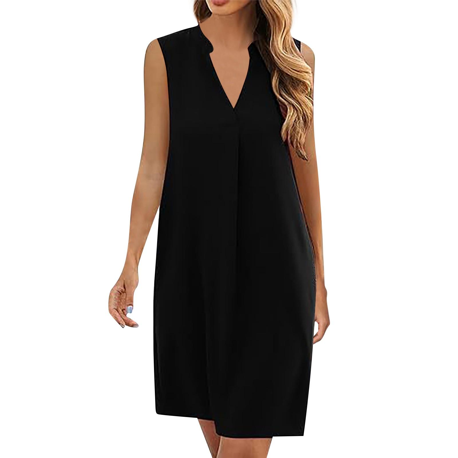 Женская модная свободная рубашка без рукавов с V-образным вырезом — фото 3