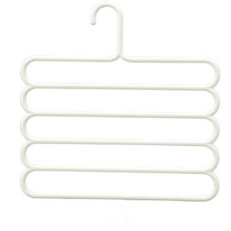 10 Pcs Creative Five-layer Multi-functional Pants Rack Plastic Non-slip Falling Pants Rack