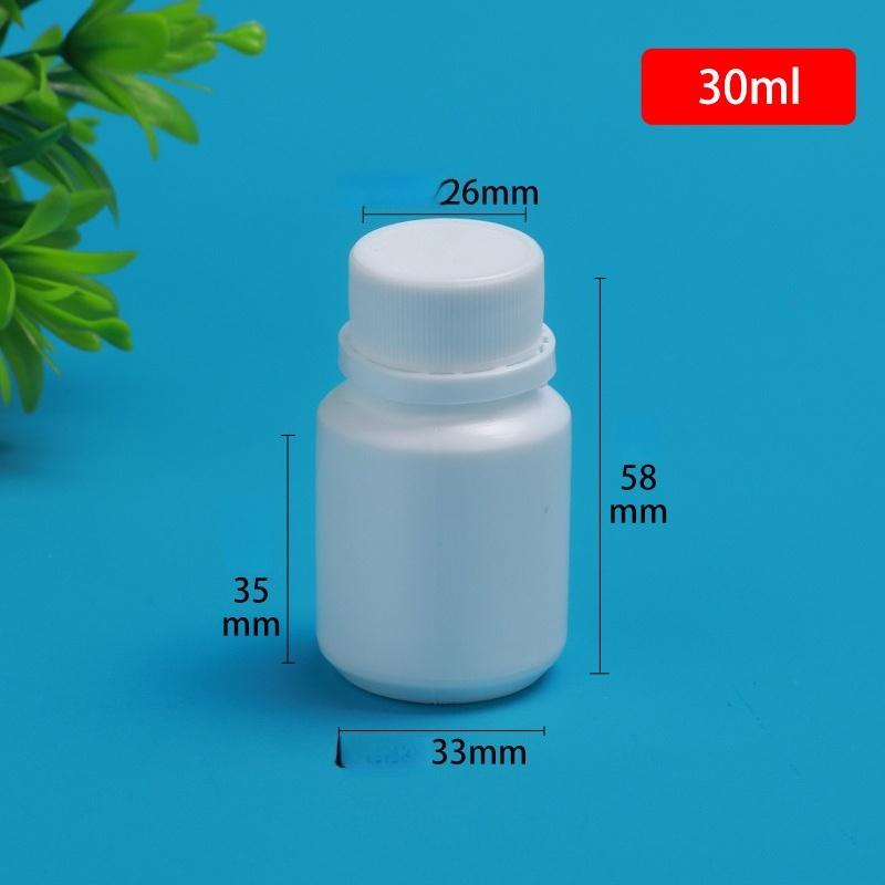 10Pcs 20-225Ml Pill Vials Tablet Capsule Solid Powder Portable Containers Plastic Hdpe White Empty Seal Bottles
