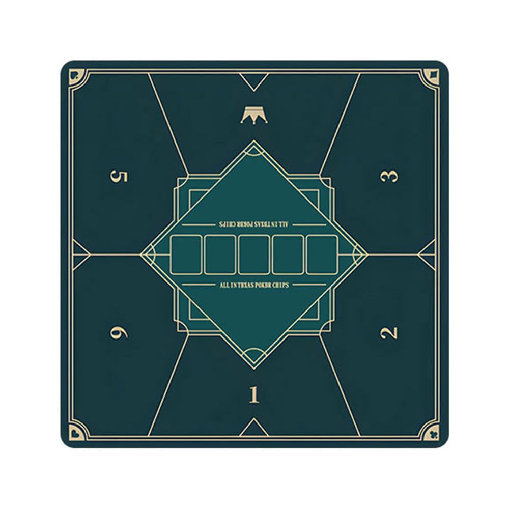 

Poker Mat Texas Digital Print Rubber Mat 80x80cm +Lsm Hold em (Square A)