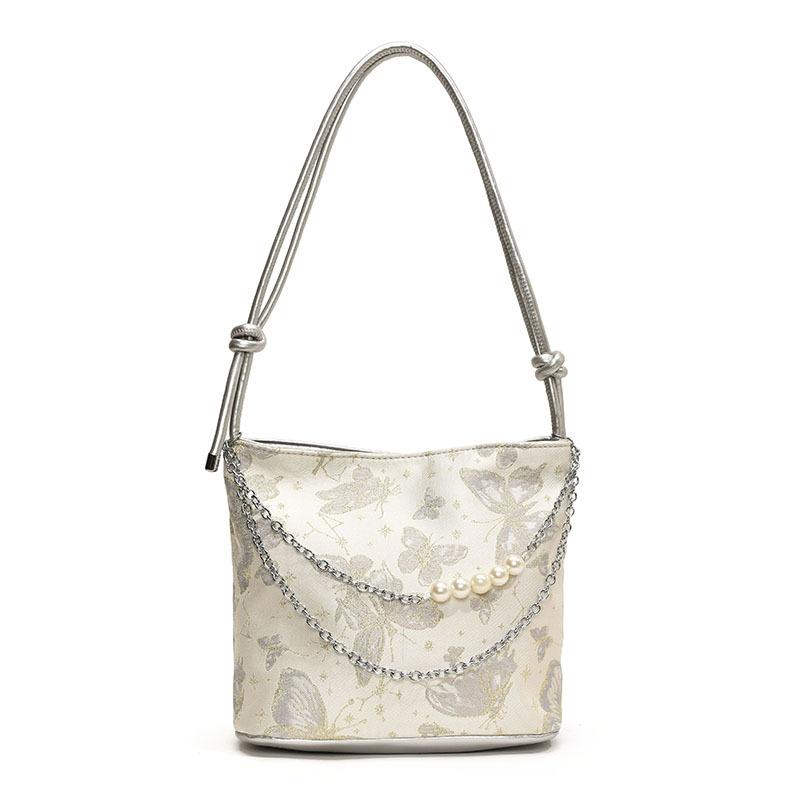 

Женская новая городская простая модная сумка-ведро через плечо белый