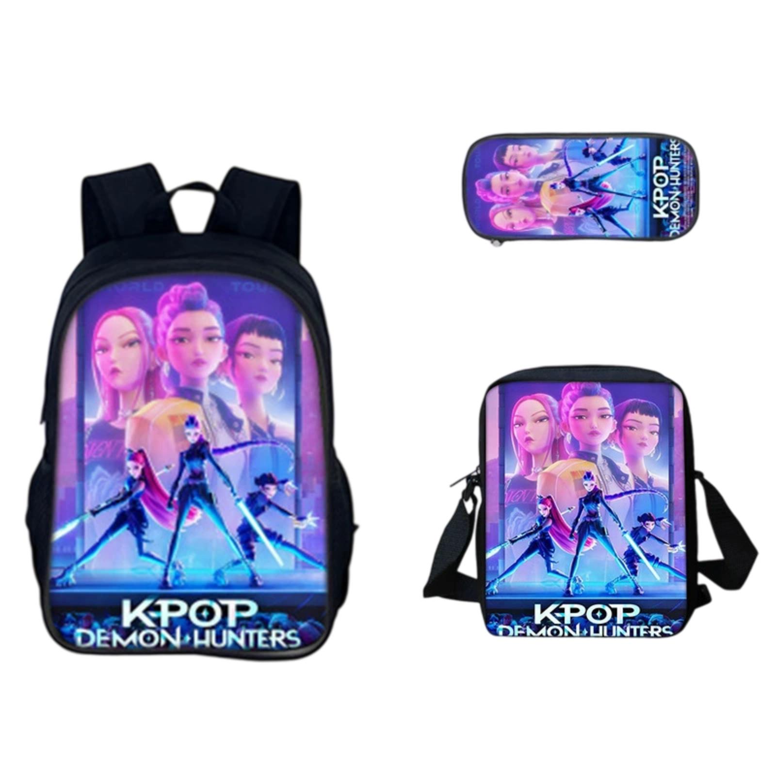 

3-Piece Game Backpack School Bag For Teenagers Boys And Girls Travel Study Backpack And Lunch Box And Pencil Bag One Size