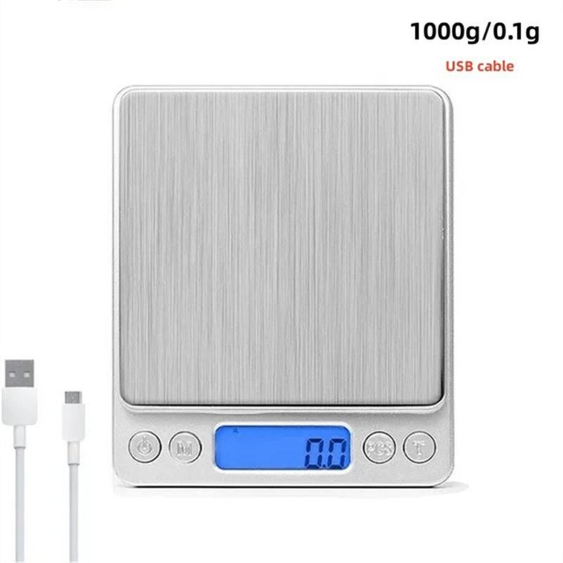 Kitchen Digital Scale Mini Pocket Scale Cooking Food Scale Precision Jewelry Scales with Back-Lit LCD Display PCS Tare Function