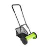 Manual Push Reel Lawn Mower 12 Inch 5 Blade Walk Behind Grass Cutter Adjustable Height with Grass Catcher