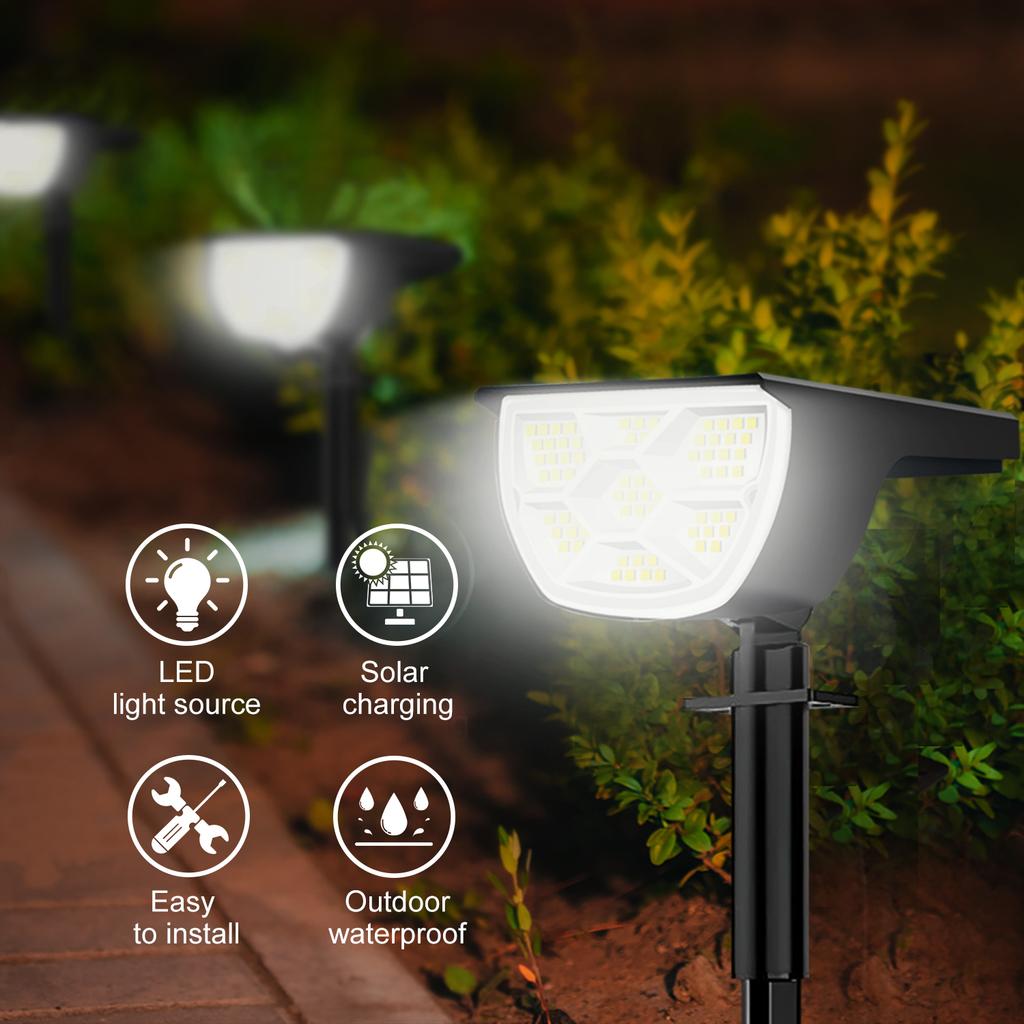 Solar Spot Lights Outdoor IP65 Waterproof 68 LED 3 Modes Solar Landscape Spotlights For Yard Garden Pathway Wall Lighting