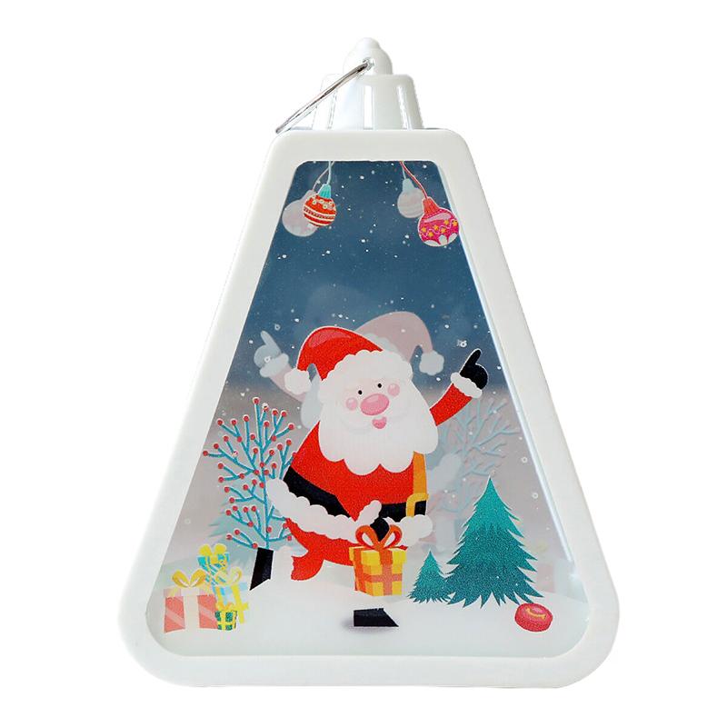 Christmas Retro Wind Lamp,Christmas Led Candle Holders,Snow Globe Lantern Santa Lighted Gifts,Winter Xmas Illuminated Ornament