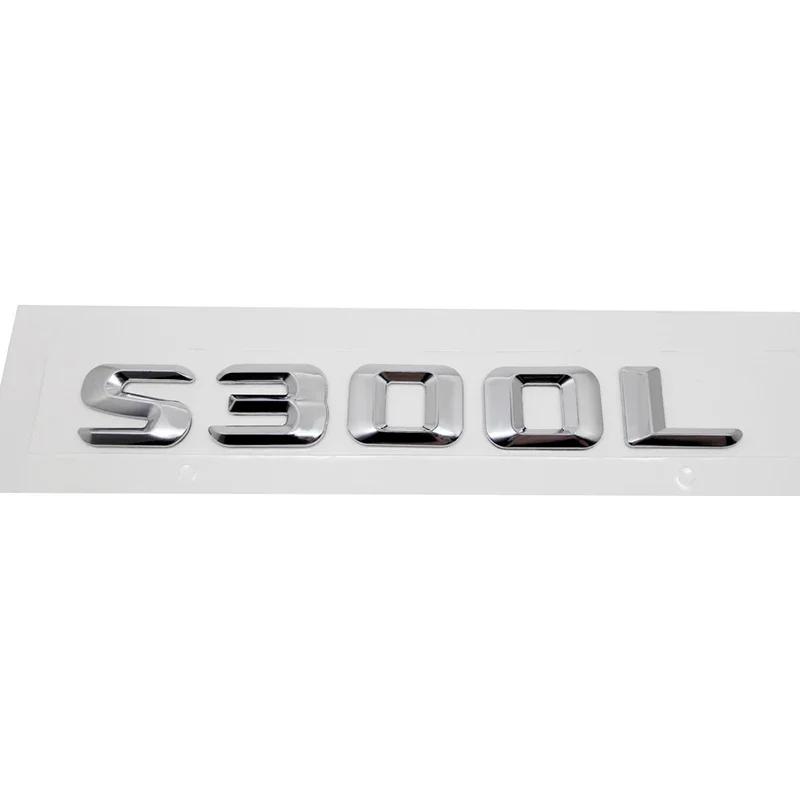 Alloy ABS Car Number Letters Sticker Rear Trunk Badge Decals for Mercedes Benz S300L S320L S400L S500L S600L Emblem Accessories