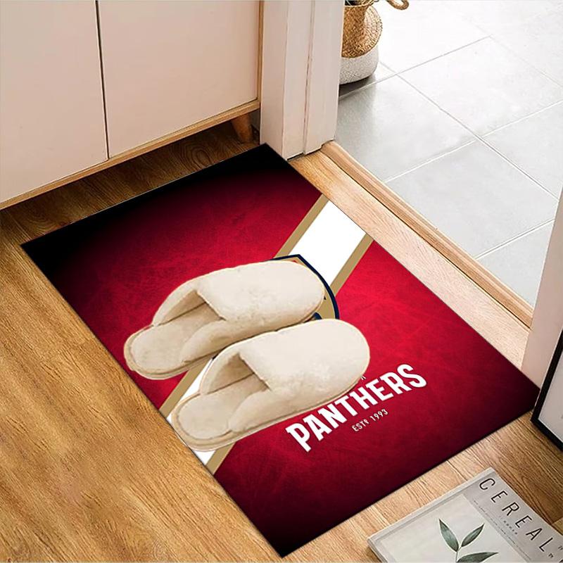 Panthers Team Spirit Floor Mat for Living Room, Game Rooms, Office, Bedroom, Office Floor Mat Playful Design, Christmas fan gifts