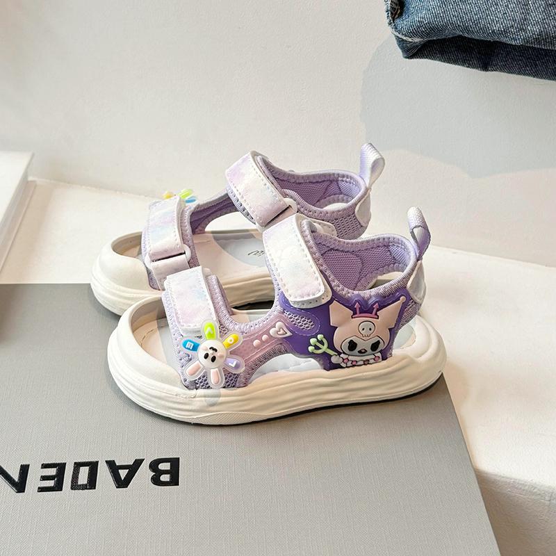 Girls' sandals summer new foreign cartoon girl beach shoes children's popular princess shoes