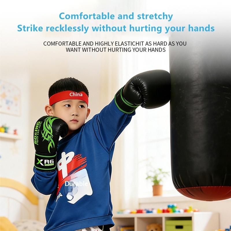 4/6 Unzen PU Atmungsaktiv Kinder Erwachsene Professionell Sanda Muay Thai Taekwondo Neutral Atmungsaktiv Boxhandschuhe