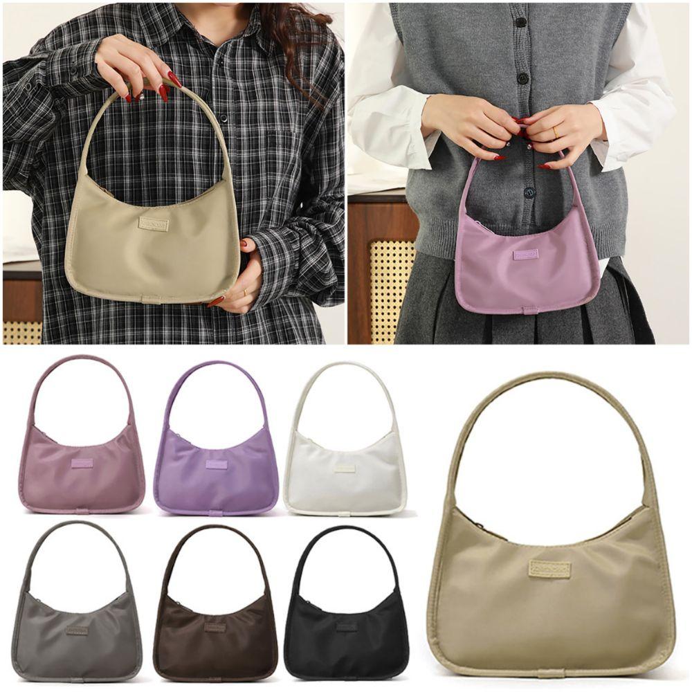 Fashion Multicolor Shoulder Bag Waterproof Nylon Tote Bag Multi-functional Zipper Closure Handbag Shopping