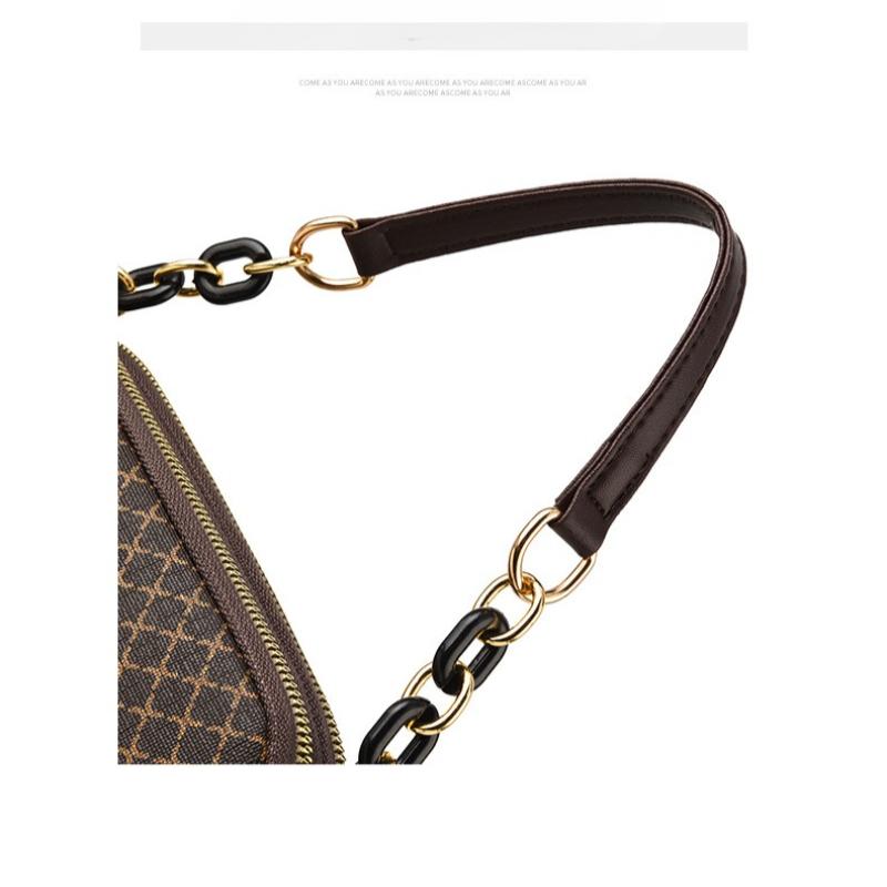 Popular Small Bag, New Printed Women's Shoulder Bag, Soft Leather Double-layer Large Capacity Crossbody Bag