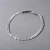 Premium Metal Copper Platinum Plated Square White Crystal Beaded Necklace Women'S Light Luxury Cold Wind Temperament Clavicle Chain