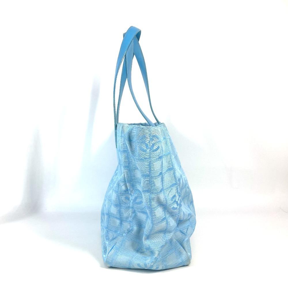 CHANEL A15991 New Travel Line MM Tote Bag Shoulder Bag Nylon jacquard / Leather