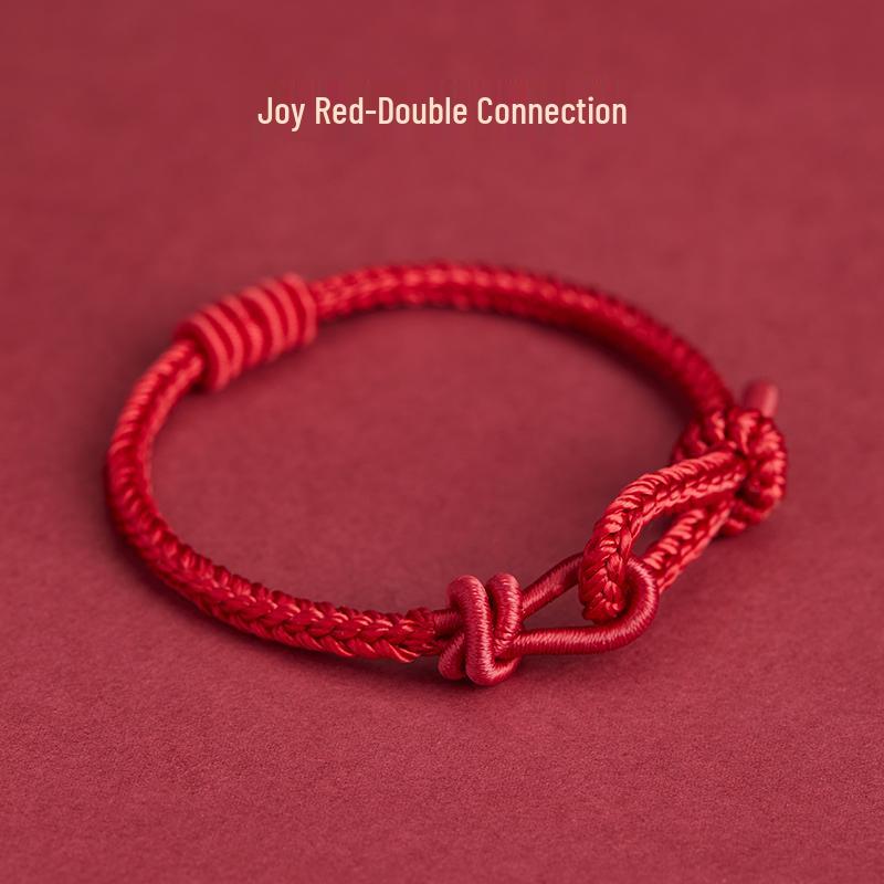 2025 Benmingnian Red String Couple Bracelet - Handmade Woven Talisman for Men & Women