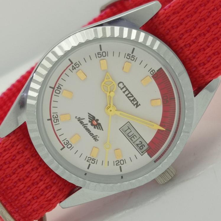 

ВОССТАНОВЛЕННЫЕ МУЖСКИЕ ЧАСЫ CITIZEN AUTOMATIC 8200 JAPAN С БЕЛЫМ ЦИФЕРБЛАТОМ 009-a413193-2 Sku009-a413193