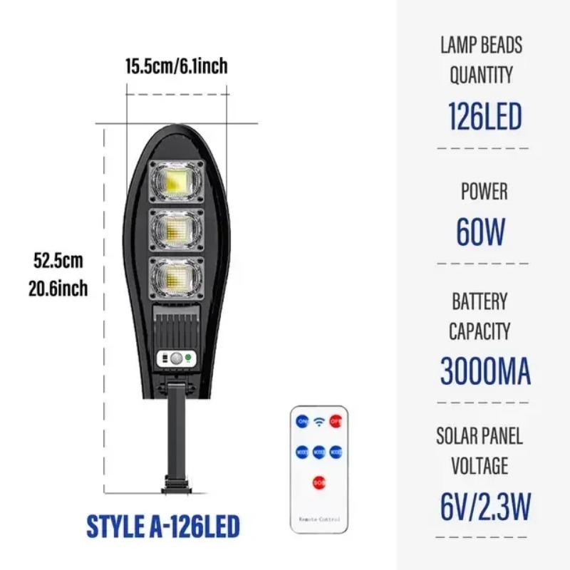 Outdoor LED Solar Lights Garden Street Light With Motion Sensor and Remote Control Waterproof Wall Light for Garage Floodlight