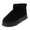 Solid Color Snow Boots 2025 Autumn and Winter Fashion Cotton Shoes Korean Version Foot Cover Non-slip Velvet Comfortable Short Women's Shoes Foreig