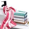 1Pc 34x75cm Coral Velvet Striped Water Absorbent Face Washcloth Bathroom Wipe Hair Quick-drying Hand Towel
