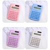 Mini Calculator Slim Solar Power Studentstest Stationery Office Easy Gift Carry