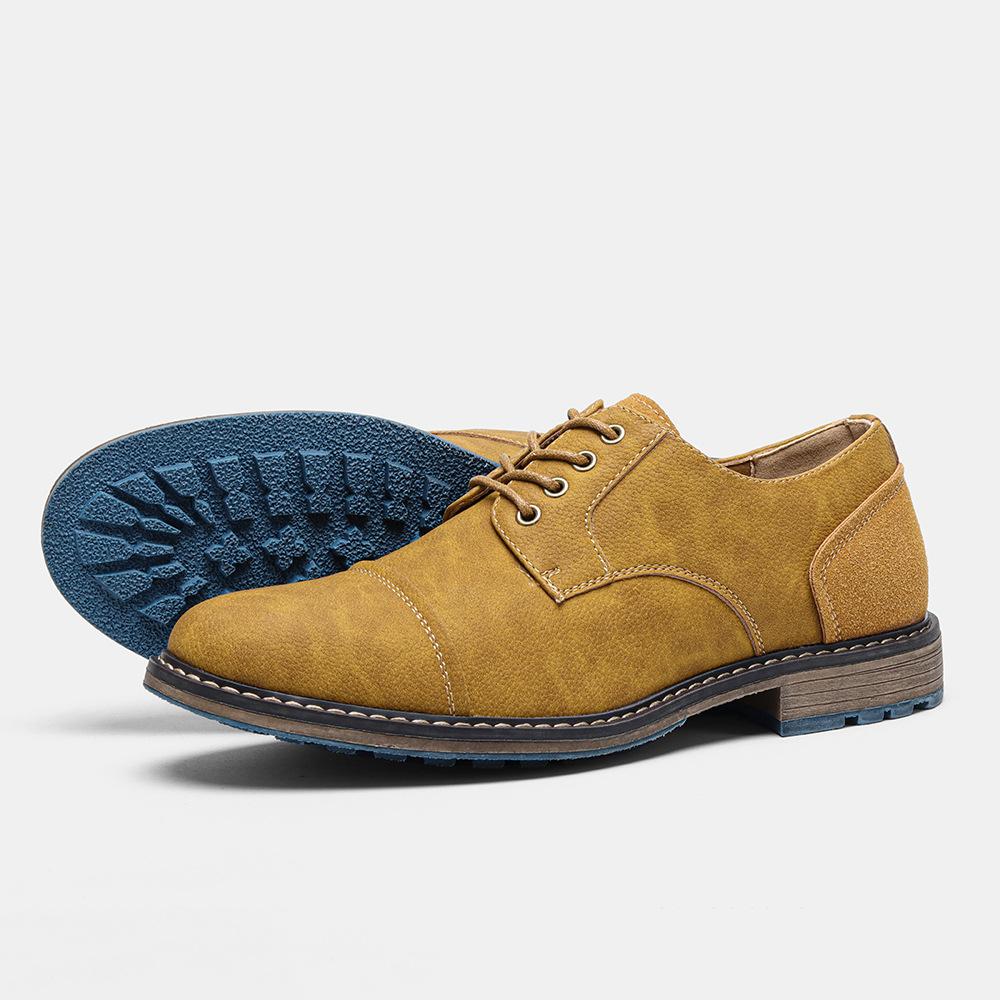 Luxury Men Oxford Shoes Lace Up Split Toe Coffee Black Formal Dress Shoes Non-slip Office Business Shoes Men Big Size 7-13