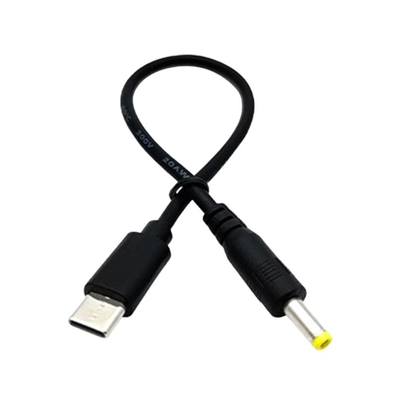 DC5V Male To Type C Male Charging Cable for Phone Tablet Speaker Headphones 4 Connector Size Supports Up To 36W Power
