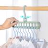 1pcs 9-Hole Wardrobe Storage Rack Multifunctional Foldable Clothes Drying Rack Storage Clothes Rack Space-saving Clothes Hanger