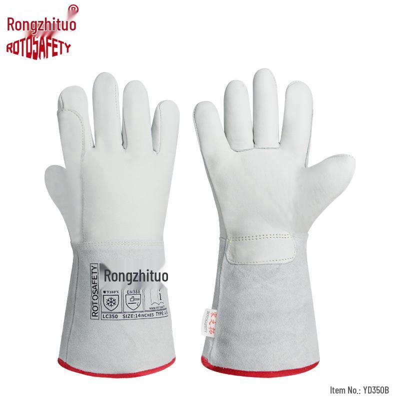 Ultra-Low Temperature Cold-Resistant Cowhide Gloves for Liquid Nitrogen, Dry Ice, and LNG Handling