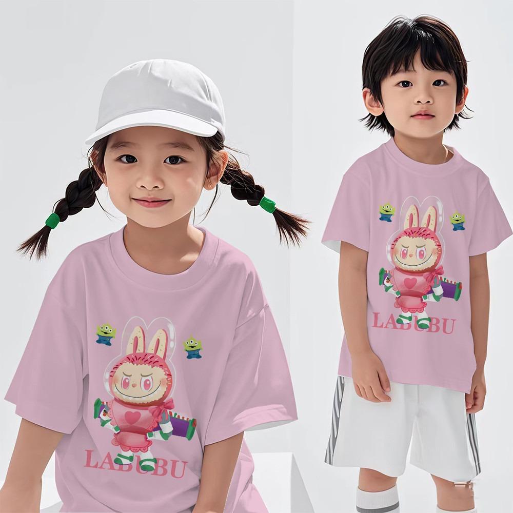 

LABUBU 2025 New Cartoon T-shirt Anime Unisex Casual Korean T-shirt Top Women s T-shirt Girls Streetwear Fashion Trend 100