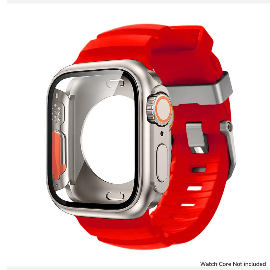 Case+Silicone Strap For Apple Watch S11 S10 46mm Change to Ultra PC Cover For iWatch Series 9 8 7 45mm Series 6 5 4 SE3 44mm