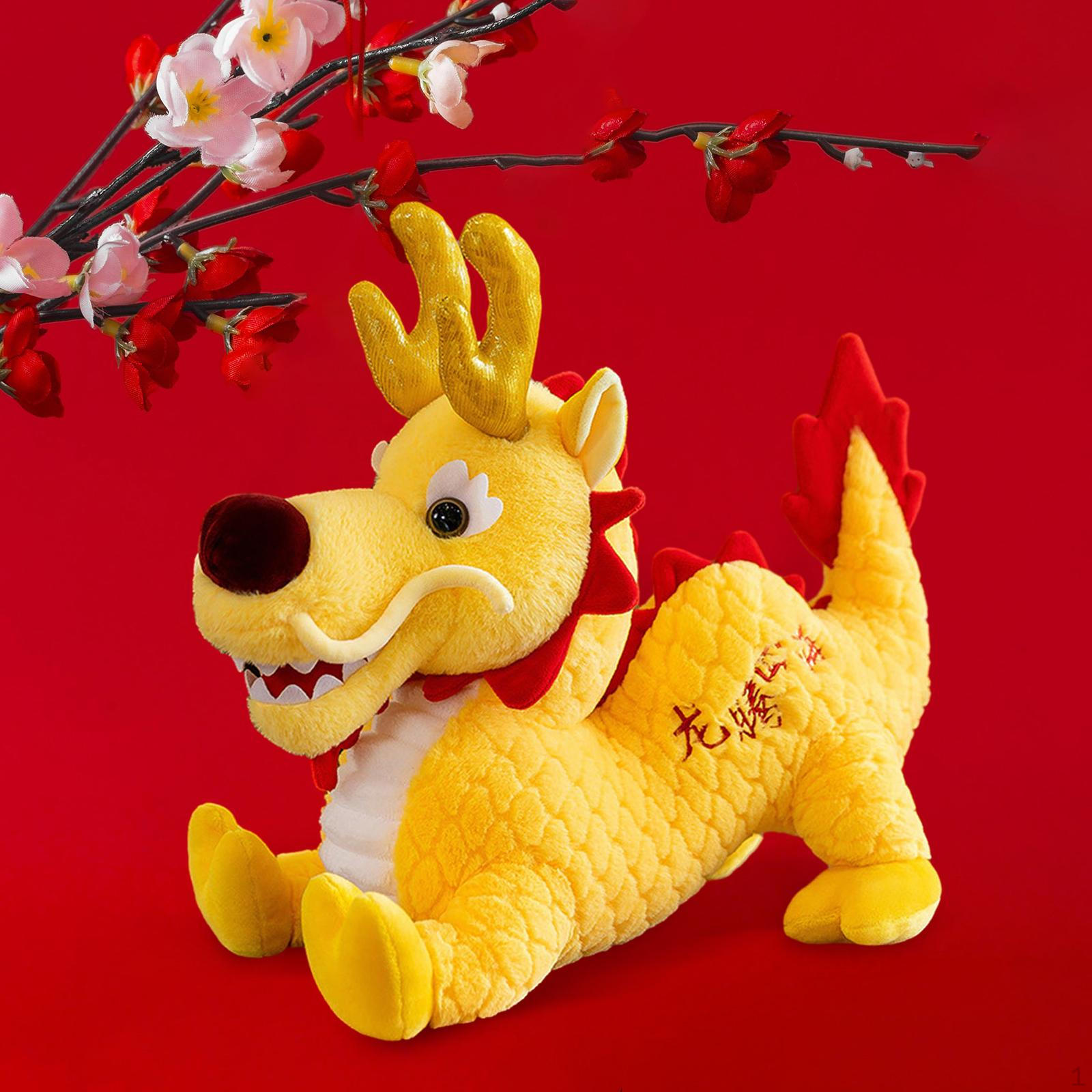 

Мягкие игрушки в виде дракона, куклы, обнимашки, мягкие подушки, подарки на день рождения для детей жёлтый